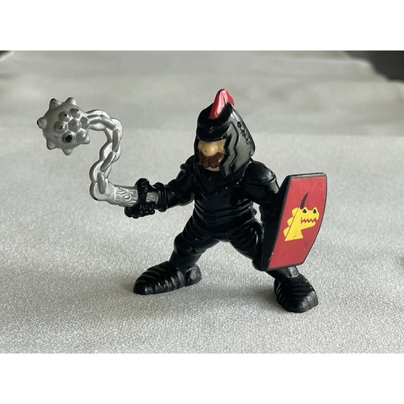 Fisher-Price Other - 1994 Fisher Price Great Adventures Castle Black Knight Armor Mace Action Figure
